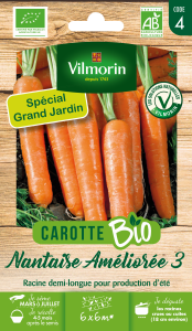 Carotte Nantaise Améliorée 3 - BIO  - Grand Modèle